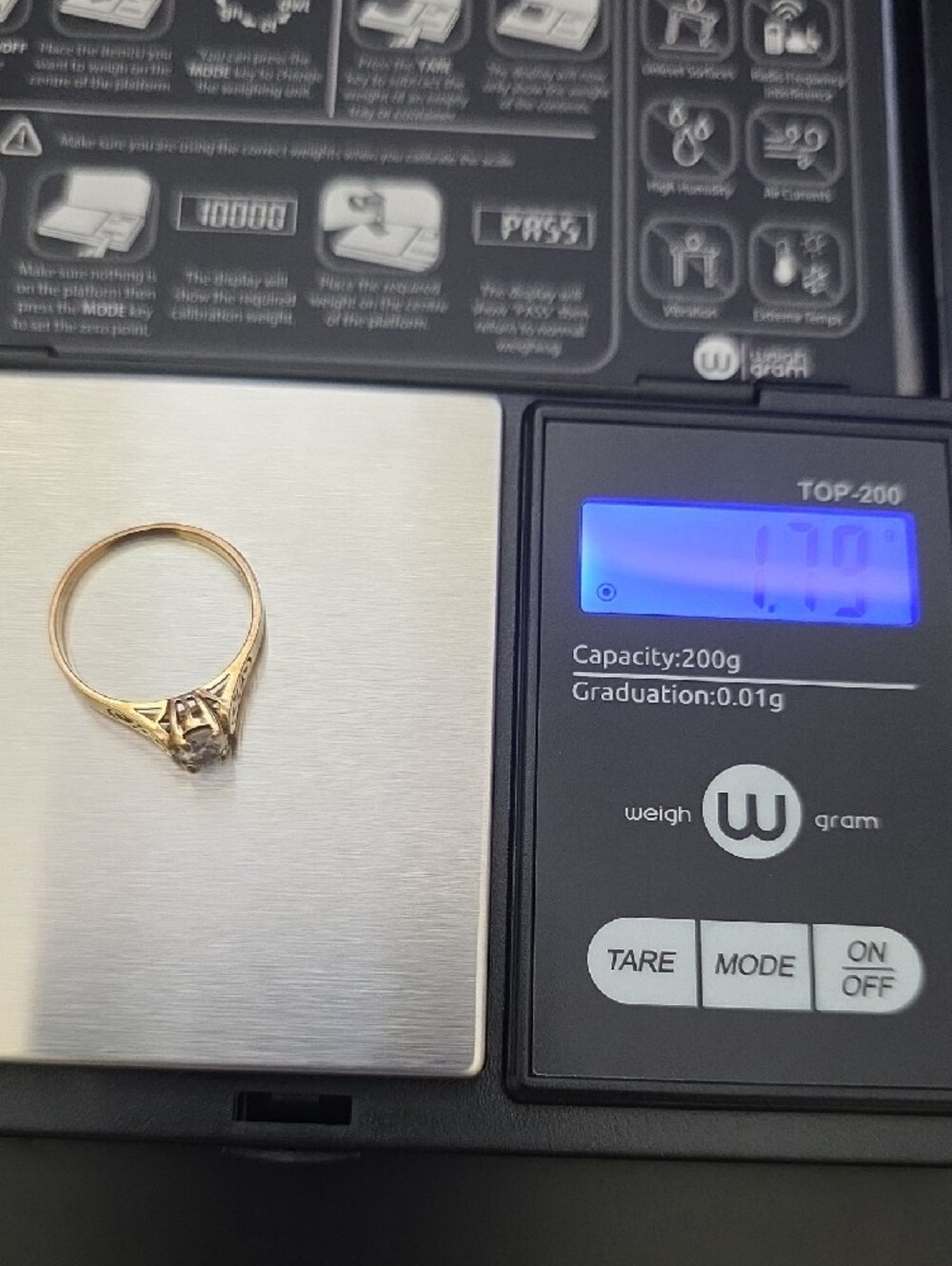 Women's 14K Gold CZ Filigree Ring - Unbranded - Picture 4 of 11